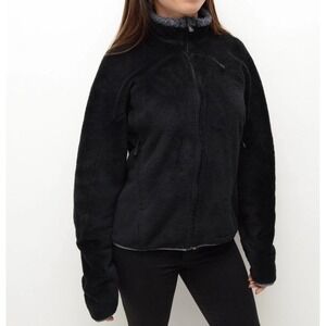 Patagonia Regulator R4 Polartec Jacket Women Size Medium Black Fleece Full Zip